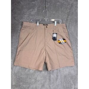 Noble Outfitters Womens Flex Canvas Cargo Shorts Khaki UPF 50‎ Plus Size 20 NEW